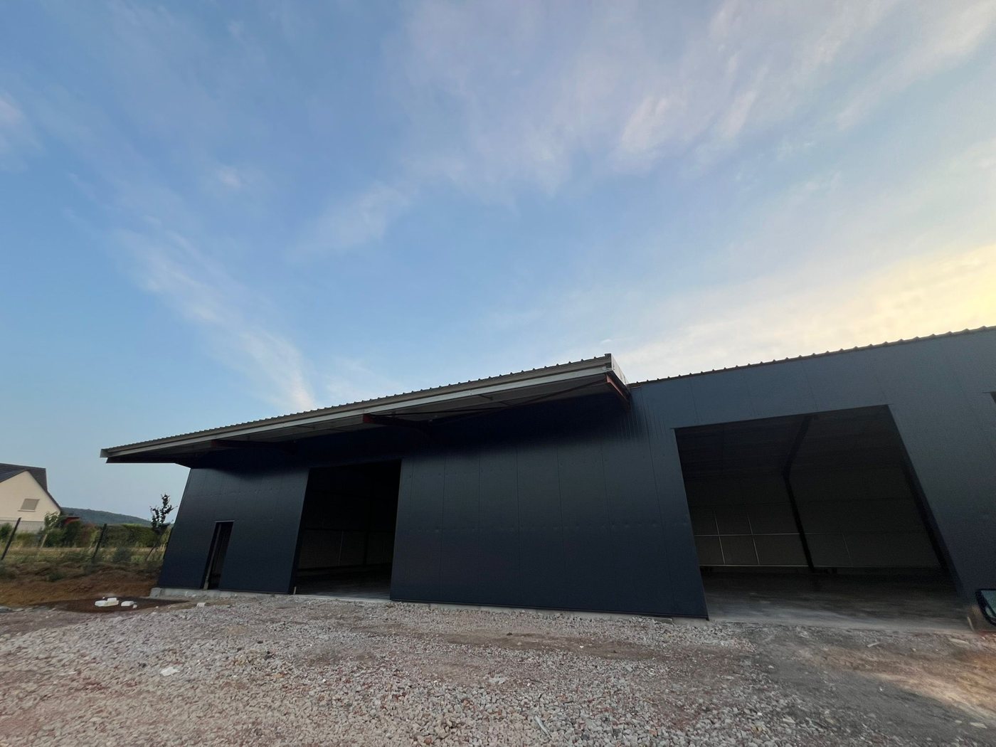 Façade bardée avec isolation extérieure